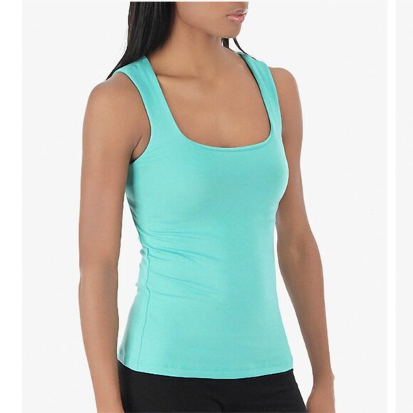Prana Teal Cut Out Backless Tank Top Sz M Yoga Soft Comfortable Stretch - Picture 10 of 10